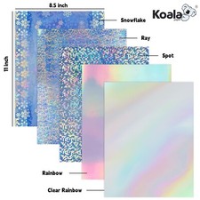 20-100 Mixed Koala Holographic Vinyl Sticker Paper for Inkjet + Laser Waterproof picture