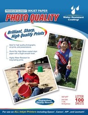 Vivid Colors 8.5x11 Premium Glossy Photo Paper for inkjet printers-100 Sheets picture