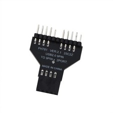 Motherboard USB 9 Pin Header Female 1 To 2 Male Extension Adapter USB 2.0 HUB picture
