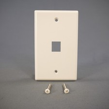 Cooper 5510-5EW White 1-Gang Modular 1-Port Thermoplastic Wallplate Flush Mount picture
