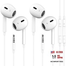 2 Pack Wired Earbuds/Wired Headphones with 3.5mm Jack 2-Pack 3.5mm Aux White picture