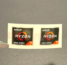2 x AMD RYZEN 5000 Series 7 Sticker Label   19mm x 16mm picture