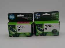 NEW Genuine HP 920XL Black Ink Printer Cartridge Lot Of  2 - 2025 - 2022 picture