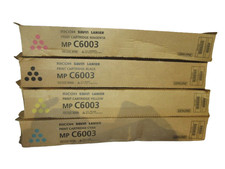 LOT Of 4 Ricoh MP C6003 OEM Toner Print Cartridges Cyan Magenta Yellow, BLACK picture