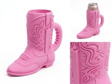 3D Printed Pink Cowboy Boot Slim Can Holder – Western Cowgirl Drink Sleeve picture