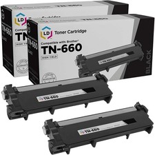 LD 2pk Comp Black Laser Cartridge for Brother Toner TN660 MFC-2707DW L2740DW picture