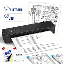 Wireless Bluetooth Printer Portable Printer for Travel Android iOS, Black picture
