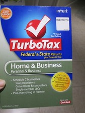 2010 TurboTax Federal Tax Return Home & Business  Turbo Tax Intuit - Windows/Mac picture