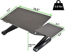 UNCAGED ERGONOMICS WORK EZ BEST XL ADJUSTABLE LAPTOP STAND + LAP DESK - BLACK picture