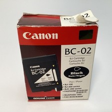 Canon BC-02 Black BJ Ink Cartridge Genuine OEM Sealed For BJ-200 BJC-200 - New picture