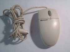 Vintage Microsoft Wheel Mouse Serial PS/2 compatible X03-69944 WM1 - Working picture