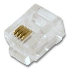 RJ11 Modular Telephone Plug  (6P4C 4 Conductor/2 Lines  20 Pack picture