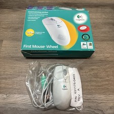 Vintage Logitech First Mouse Wheel M-BB48 NOS Open Box Windows 98 631175-0403⁠ picture