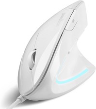 Perixx PERIMICE-513W Wired Ergonomic USB Mouse - 6 Buttons with White  picture
