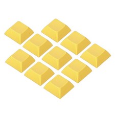 1U Blank Keycaps 10pcs MX Keyboard Replacement Universal PBT Mechanical, Yellow picture