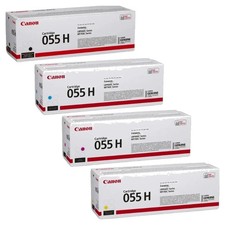 Canon 055H Genuine OEM Toner 4-Pack High Yield Black Cyan Magenta Yellow picture