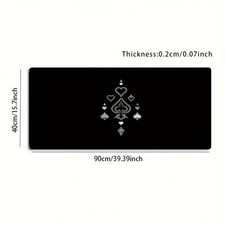 1pc Large-sized Esports Gaming Mouse Pad with a Black Base Featuring a Poker-t picture
