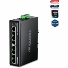 TRENDnet 8-Port Industrial Fast Ethernet DIN-Rail Switch, TIE80, 8 x Fast picture