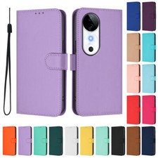 Candy Leather Wallet Cover Case For Honor 200 Magic 6 5 Huawei Mate 80 P50 P30 picture