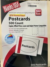 Ivory Post Cards 5 1/2x4 1/4”- 4 Up ,8 1 /2 x 11 Bristol Digital 67Ib. 125/Pack picture