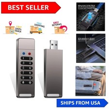 Compact 64GB Secure USB Drive - 256-Bit Encryption & Cross-Platform Compatible picture