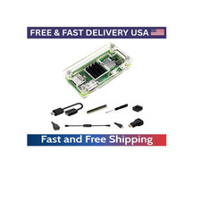 Raspberry Pi Zero Case Clear with Heatsink HDMI Adapter OTG Cable Header Power picture