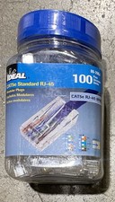 ⭐️QUIK SHIP⭐️Ideal 86-396J CAT5e RJ-45 8P8C Modular Plugs, 100pcs Jar NEW Sealed picture