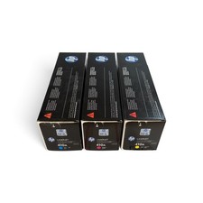 HP 410A CF411A CF412A CF413A Cyan, Yellow, Magenta Toner Cartridge Set of 3 picture