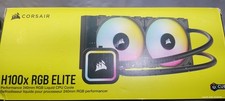CORSAIR iCUE H100x RGB ELITE AIO 240mm Liquid CPU Cooler - Black, CW-9060065-WW2 picture