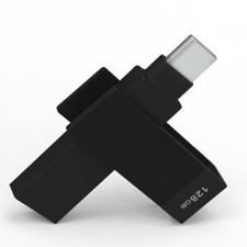 iXflash 128 GB Backup Flash Drive USB A & USB C for iPhone iPad & Computer Black picture