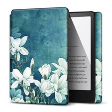 Case for Kindle Paperwhite 12th Gen 2024 - Slim Auto Sleep Cover, Blue Flower picture