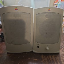 Apple AppleDesign Powered Speakers II M2497 Macintosh 199 No Power Adapter Read picture