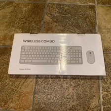 VictSing Wireless Keyboard and Mouse Combo PC230A Black Full Size Slim Set picture