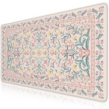 iCasso Desk Mat,Mouse Pad for Office Desk,35.4x15.7in,Pink Floral picture