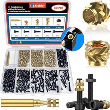Ktehloy 361Pcs M3 Heat Set Insert with Screws & Insert Tips Brass Threaded Inser picture
