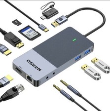 QGeeM 11-IN-1 USB-C with PD100W DisplayLink Laptop DOCKING STATION 4K DP-DUAL picture
