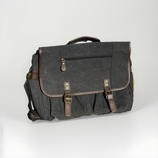 RAINSMORE Messenger Bag for Men 15.6 inch Laptop Bag Waterresistant Canvas Gray picture