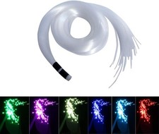 Fiber Optic Light End Glow Cable 200pcs ะค0.03in0.75mm 6.5ft/2m Pmma Plastic C picture