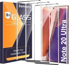 3 Pack Galaxy Note 20 Ultra Screen Protector, HD Clear Tempered Glass picture