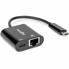 Rocstor Premium USB-C to Gigabit Ethernet with USB-C 100W Power Delivery PD 3.0 picture