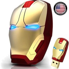 Iron Man Design Wireless Mouse - Ergonomic, Silent Click with USB Receiver picture