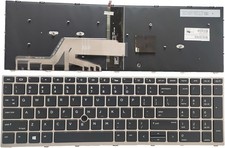 Genuine HP ProBook 650 655 G4 G5 I3 I5 I7 Backlit/Pointer Keyboard Silver Frame picture
