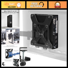 VESA Monitor Mount, Adjustable Dual Arm Desk Stand, Black, Fits 13