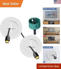 Modern TV Wire Hider Kit with Pass-Throughs & Drill Attachment – Clean Décor picture