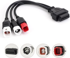 3-in-1 OBD2 Diagnostic Adapter for Kline Euro5 Motorcycle, 3pin+4pin+6pin to 16p picture