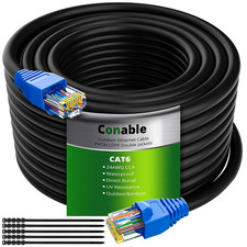 Cat 6 Outdoor Ethernet Cable 500 Feet, LLDPE & PVC Dual Jackets, UTP, 24AWG picture