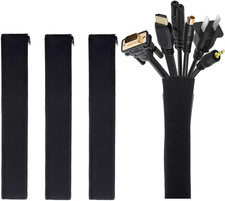 JOTO 4 Pack Cable Management Sleeve 19-20 Inches -Black | Cord Organizer System picture