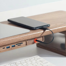2PCS Retractable Charging Cable Organizer | USB-C & iPhone Lightning Under Desk picture
