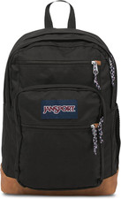 Mochila negra grande para computadora con funda de 15 pulgadas y correas picture