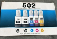  INKROBAT 502 Ink Refill Bottles Combo Pack 2 Black + C M Y Epson ET ST Printers picture